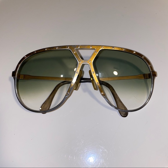 Alpina M1 Gold Bolt Green Gradient Lens Rare Vintage Sunglasses - Picture 5 of 10